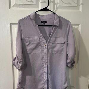 Premise Lavender Button-Up Blouse